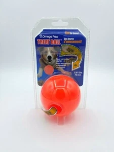 Omega Paw Tricky Treat Ball, Easy to Clean, Fun to Chew, M Size Dog, 3.5 Inches - Picture 1 of 4