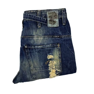 G-Star Womens Jeans W26 L31 HEMMED Blue Eden X Loose Women Distressed Ripped - Picture 1 of 10