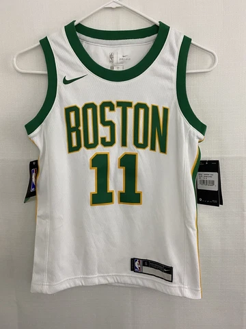 Nike Boston Celtics Irvine White Jersey Small Child Cover