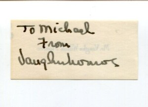 Vaughn Monroe Big Bang Jazz Singer Band Leader Signed Autograph Calling Card