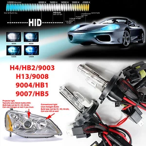 Two Dual Beam HID Kit 's Replacement Light Bulbs H4 H13 9004 9007 Halogen High - Picture 1 of 9