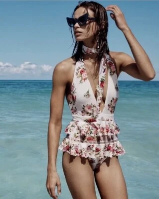 Traje de baño Zimmermann con volantes florales talla 0 $395 AU Foto 1 de 4