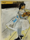Edgar Degas (Handmade)  Painting - Drawing On Old Paper Signed And Stamped