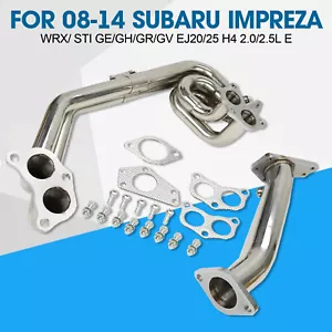 Exhaust Header For 08-14 Subaru Impreza WRX/ STi GE GH GR GV 2.0L 2.5L EJ20 EJQG - Bild 1 von 9