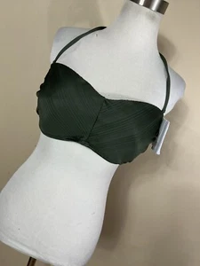 New La Blanca Bikini Top 12 Olive Green Swimwear Swimsuit Womens Strap W1 - Picture 1 of 5