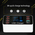 Multi USB 8-Port Smart Fast Desktop Hub Wall Charger Charging Station EU Plug DA