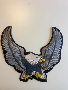 Toppa in argento Eagle Upwing - 8" ricamata ferro su toppa - Foto 1 di 10