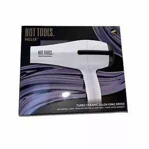 Hot Tools Helix professional TURBO CERAMIC SALON IONIC DRYER White 6 Settings - Picture 1 of 3