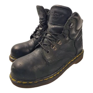 DR. MARTENS Boots 7735 Men Size UK 5 US 7 Black Steel Toe Combat MADE IN ENGLAND - Picture 1 of 16