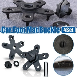 4Set Floor Mat Clips Set of Anti-Slip Fixing Retainers for Car Mats Removable AU - Picture 1 of 13