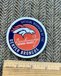 DENVER BRONCOS BRECKENRIDGE DISTILLERY BOURBON STICKER Colorado Whiskey Beer - Picture 1 of 1