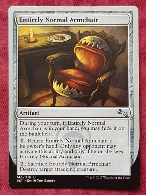 Magic The Gathering UNSTABLE ENTIRELY NORMAL ARMCHAIR card MTG - Image 1 of 2