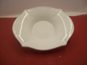 MUD PIE TRINKET OR SOAP DISH BEADED EDGE CERAMIC 7"X5.5" - Picture 1 of 3