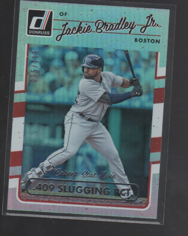 JACKIE BRADLEY JR. 2017 PANINI DONRUSS CAREER STAT LINE CARD #62   /409 - Image 1 of 1
