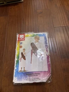 COSTUME CASERRO TOGA ROMANA BAMBINO GIULIO CESARE IL GRANDE DIO GRECO RAGAZZI 4-6 anni - Foto 1 di 9