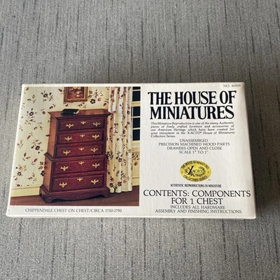 House Of Miniatures Chippendale cofre sobre cofre 1:12 casa de muñecas 40009 NUEVO Foto 1 de 4