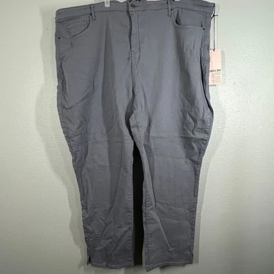 NYDJ Jeans Womens Plus 28 Curves 360 Slim Straight Ankle Side Slits Mineral Gray - Image 1 of 4