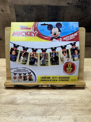 NEW Disney Junior 12’ Mickey Mouse Photo Garland Holds 13 Photos - Изображение 1 из 2