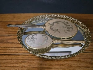 VINTAGE 3 PIECE LADIES VANITY SET - Picture 1 of 12