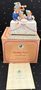 Vintage Norman Rockwell Museum "Birthday Party" Musical Figur Japan 1982 mit Box - Bild 1 von 14