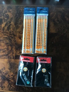 Tennessee Volunteers - 2 pks Pencils - 2 Badge Reels NWT - Picture 1 of 1