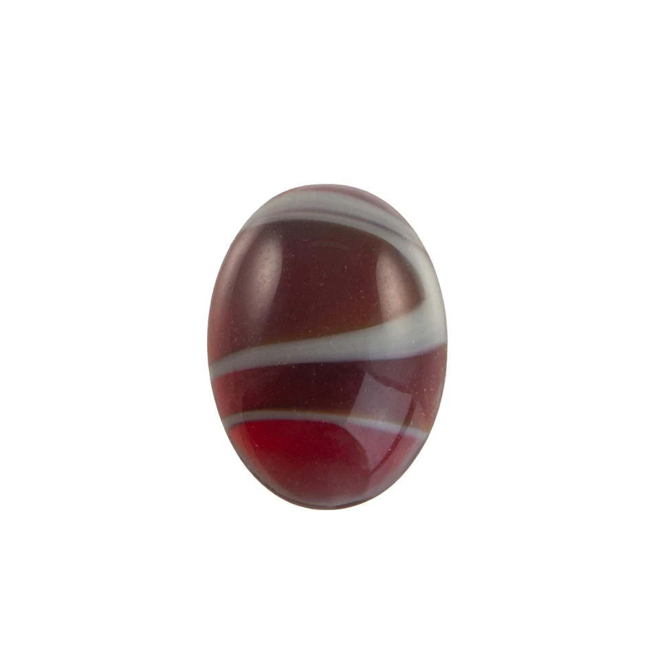 Cabujones ovalados de vidrio remolino rubí translúcido de 18x13 mm (2) Foto 1 de 1