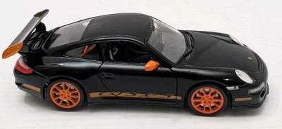 2007 PORSCHE 911 GT3 RS BLACK 1/24 DIECAST MODEL CAR BY Welly  - Image 1 of 4