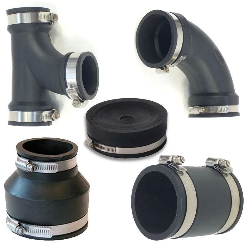 1.5" Rubber Pipe Fittings Flexible Pond Connectors Join Hose Reducer Adjustable - Image 1 of 1