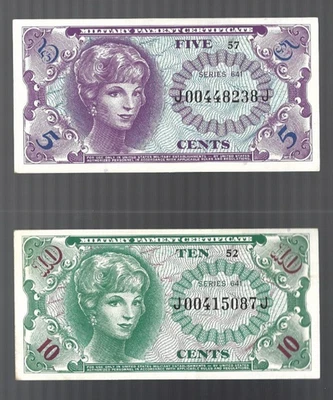 US Military Payment Certificate 💥series 641 .. 5/10 cents 🎯 Lot4084 ... UNC!!! - Image 1 of 2