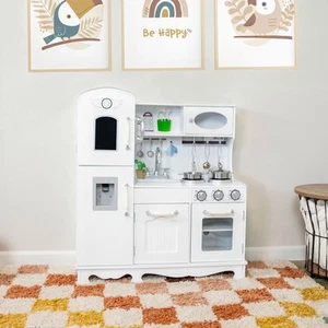 Chef Sounds MDF Kitchen Playset with Lights and Ice Maker Sounds by Sunnydaze - Photo 1/12