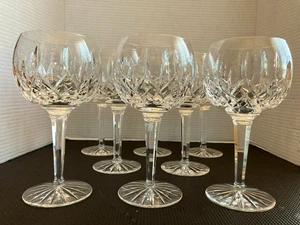 Set of 8  Tyrone  Crystal Wine Glasses 8" x4 "  hock wine Goblets Stems. Ireland - Picture 1 of 9