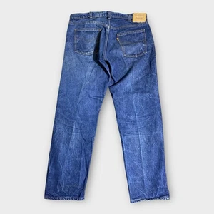 Vintage Levis 505 Jeans Mens 36x30 Dark Wash 80s Denim Orange Tab USA 20505 0217 - Picture 1 of 20