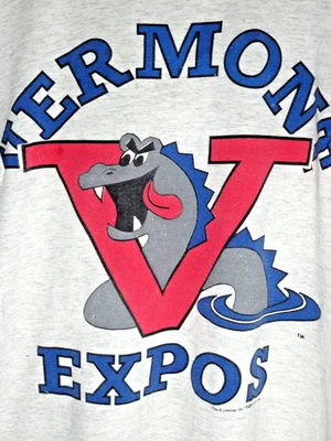 Vintage Montreal Vermont Expos T Shirt Medium 90s MLB Baseball Single Stitch Tee - Image 1 of 4