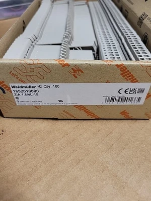 NEW WEIDMULLER TERMINAL BLOCKS 1020000000, 100 pcs.   - Image 1 of 2