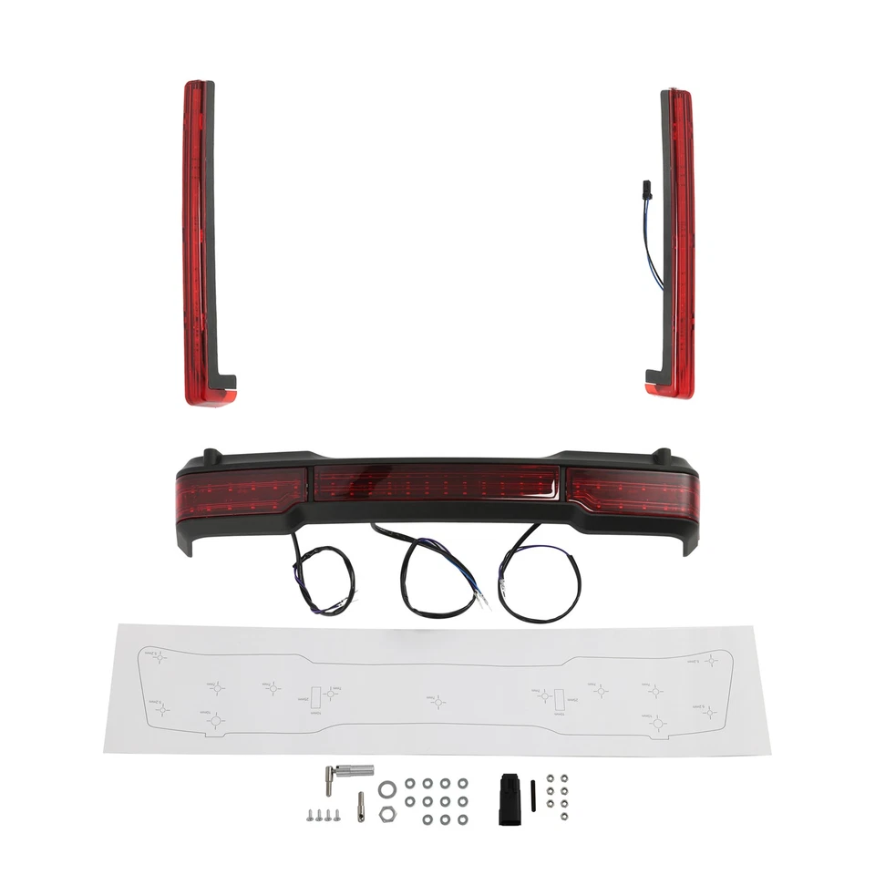 LED Brake Tail Light Accent Side Marker Fit For Harley King Trunk Touring 97-08 - Image 1 of 4