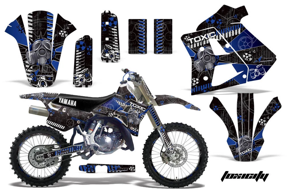 Kit gráfico calcomanía adhesiva envoltura + # placas para Yamaha WR250Z 1991-1993 TOXIC U K Foto 1 de 1