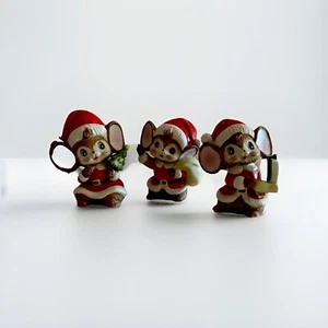 3er Set Vintage Homeco Santa Mouse Figuren #5405 Liebling Set 4 Zoll groß - Bild 1 von 17
