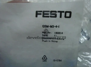 10PCS NEW FESTO connector QSM-M3-4-I 153314 - Picture 1 of 2