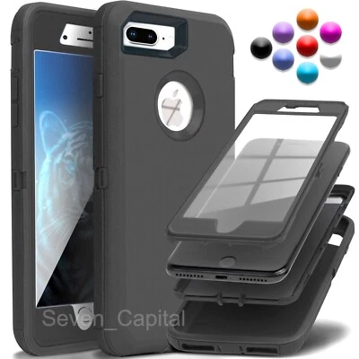 For iPhone 6 7 8 Plus SE 2 3 Protective Shockproof Cover Case + Screen Protector - Image 1 of 4