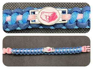 Memphis Grizzlies (Pink) Inspired Paracord/Survival Bracelet - Picture 1 of 1
