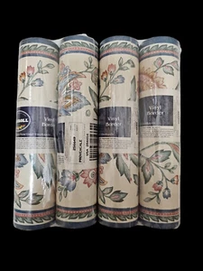 Coloroll Provencale Floral Design Vinyl Border Wallpaper New 4 Rolls - Picture 1 of 6