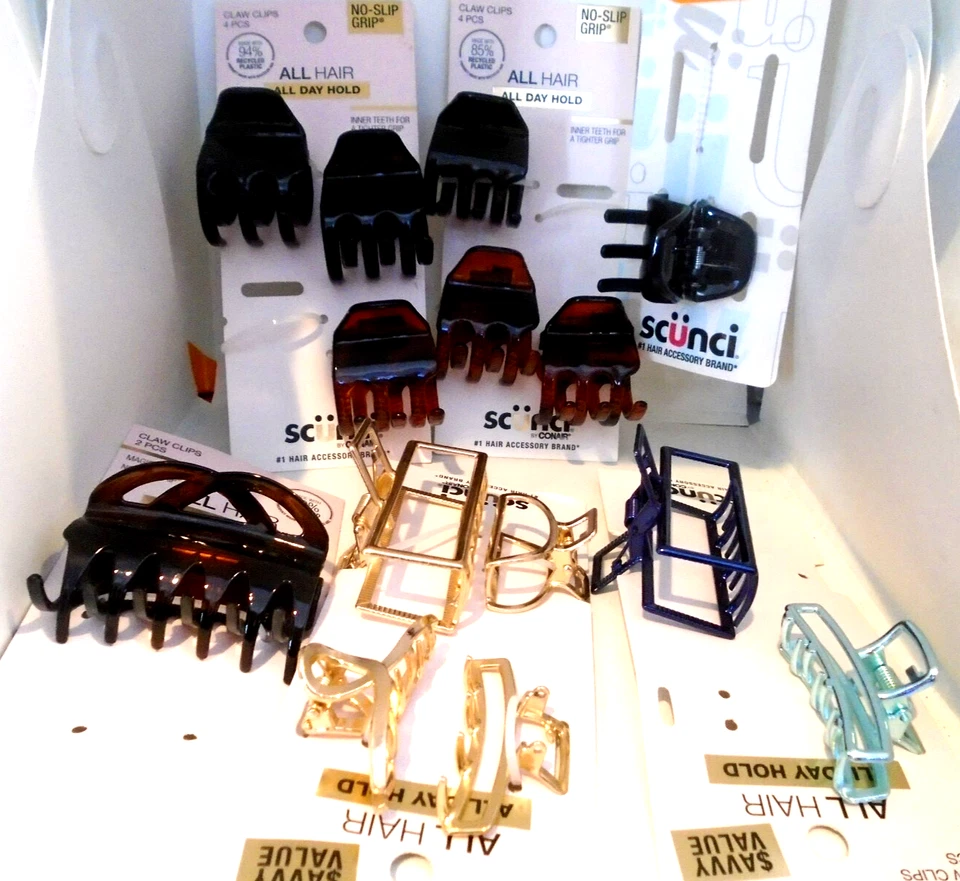 Scunci ALL Hair All Day Hold Misc. Size Claw Hair Clip 14 Clips - Image 1 of 1