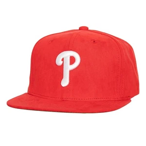 Philadelphia Phillies Mitchell & Ness Sweet Suede Snapback Hat - Red - Picture 1 of 3