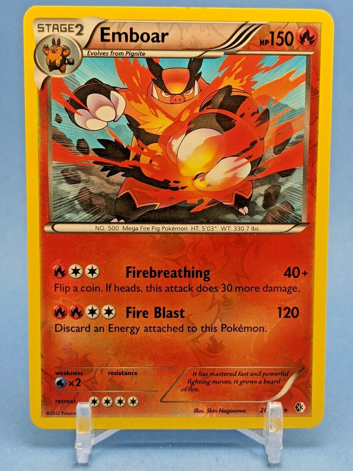 Emboar 26/149 - (M/NM) Reverse Holo Rare - Pokemon Boundaries Crossed