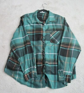 MAURICES Women's Long Sleeve Plaid Shirt Green/Black Size 2X - Picture 1 of 1