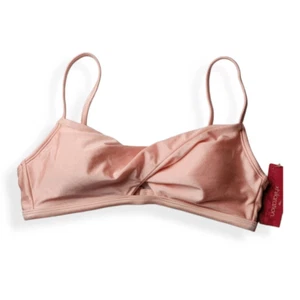 Xhilaration Pink twist Front Shimmery Bikini Top Medium Jrs. 4-6 - Picture 1 of 3
