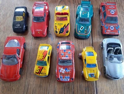 LOT DE 14 VOITURES DE SPORT MINIATURES- majorette et bravo d'occasion. Envoi gr. - Image 1 of 2
