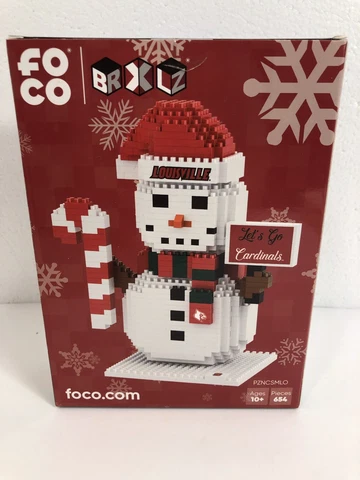 Rare Snowman FOCO BRXLZ NCAA Louisville Cardinals Team Mascot 3DConstruction Toy Cover