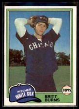 1981 Topps  Britt Burns  RC #412 Chicago White Sox