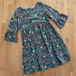 Beebay 7 Green Forest Friends Bell Sleeve Dress - Picture 1 of 7